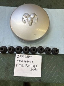 2003-2018 Dodge Ram 3500 Dually Silver Front Center Cap Metal Clips 1AB03TRMAA - Picture 1 of 11
