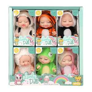 6 pièces 4 pouces Mini Reborn bébé poupée simulateur renaissance poupées jouet e - Foto 1 di 12