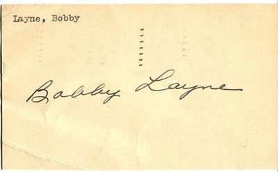 Bobby Layne Firmado AUTO GPC 1951 Salón de la Fama del Fútbol Profesional Detroit Lions LOA Foto 1 de 2