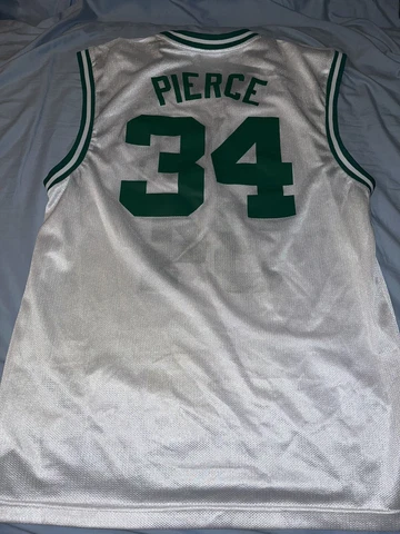 NBA JERSEY BOSTON CELTICS PAUL PIERCE Reebok Medium Vintage Iron On Logo Cover