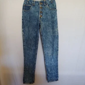 Guess Vintage Georges Marciano stone wash ultra high waist barrel button fly 30 - Picture 1 of 16