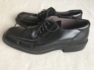 Jarman Faraday Black Faux Leather Laced Up Square Toe Shoes Oxford Size 12 Men’s - Picture 1 of 12