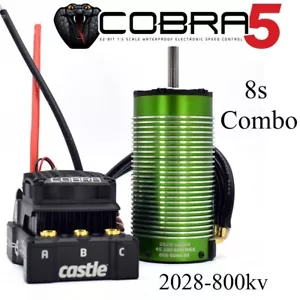 RCP Castle Creations Cobra 5 ESC & 2028-800kv Motor Combo RTR Options - Picture 1 of 28