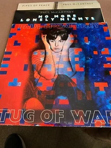PAUL McCARTNEY 3 Vinyl Promos: No More Lonely Nights/Tug of War/Pipes of Peace - Picture 1 of 6