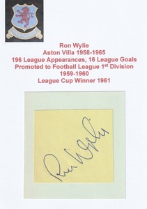 RON WYLIE ASTON VILLA NOTTS COUNTY BIRMINGHAM CITY WBA autograph signed card