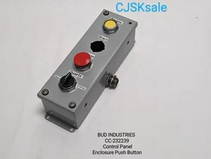 BUD INDUSTRIES CC-232239 Control Panel Enclosure Push Button (USED). - Picture 1 of 9