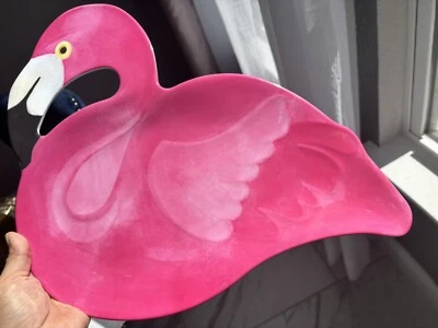 Flamingo Serving Tray |15" melamine hot pink party serving tray - Image 1 of 4