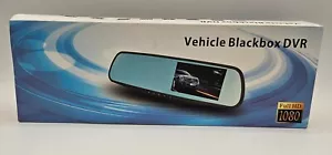 Vehicle Blackbox DVR Full HD 1080 Rearview Mirror Dual Channel Recorder - Picture 1 of 6