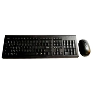 HP Black Wired Keyboard Mouse Set AZERTY Layout French Localisation Wired Black - Picture 1 of 3
