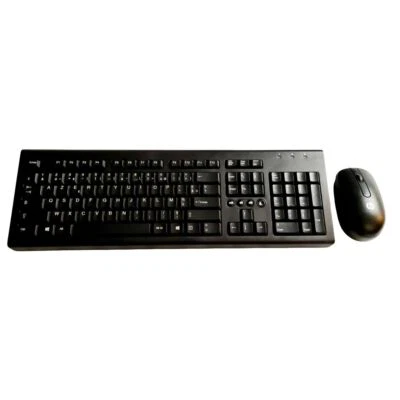 HP Black Wired Keyboard Mouse Set AZERTY Layout French Localisation Wired Black  - Image 1 of 3