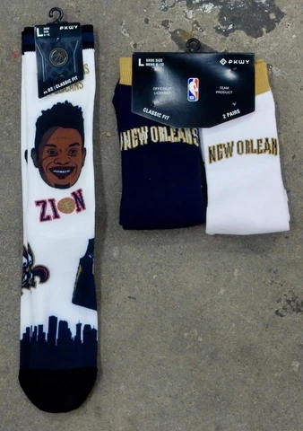 3 Pack NBA New Orleans Pelicans Socks Jersey Zion Williamson Home Away Uniform Cover