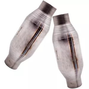 1 Pair Catalytic Converter 2.2 5inch 11" Length 400Cell Precious Metal - Picture 1 of 10