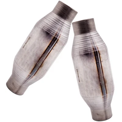 1 Pair Catalytic Converter 2.2 5inch 11" Length 400Cell Precious Metal - Image 1 of 4