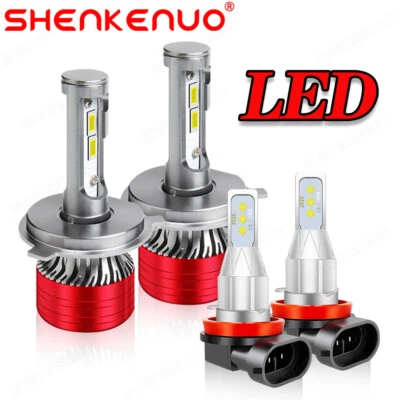 H4/9003+H11 LED Headlight Bulbs Kit + Fog Light for Nissan Versa 2007 2008-2013 - Image 1 of 4