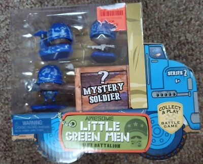 MGA Awesome Little Green Men Blue Battalion Series 2 Collect Play Battle Game  - Image 1 of 2