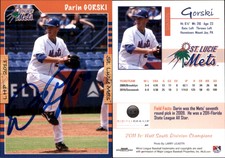 Darin Gorski Signed 2011 Grandstand St. Lucie Mets #NNO Card Auto AU
