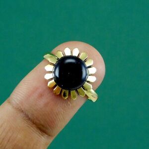 Blue Sun Sitara Ethnic Brass Handmade Jewelry Ring US Size 9 R-21234