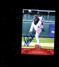 Phil Kish 2014 Lansing Lugnuts auto signed team card Toronto Blue Jays 