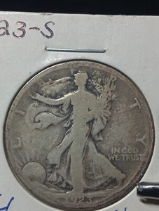 👉1923-S -Walker Half Dollar . Low Mintage Fine Choice F/ 12 - Picture 1 of 2