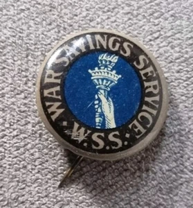 Original WWI US War Savings Service W.S.S. Pinback Button Badge - Picture 1 of 2