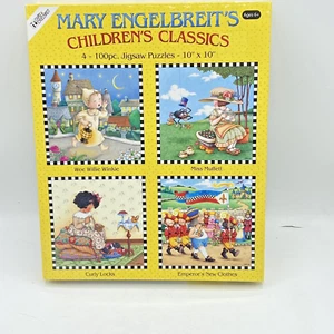 Mary Engelbreit's Children's Classics 4 100pc Jigsaw Puzzles 10"x10" New - Picture 1 of 6