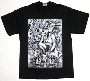 AZTLAN T-Shirt Mexico Aztec Urban Streetwear Herren 100% Baumwolle Tee Schwarz Neu - Bild 1 von 2