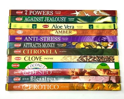 HEM Incense Assorted Best Sellers #5 Bulk Lot 12 Pack x 8 Sticks = 96 Mixed  - Image 1 of 4