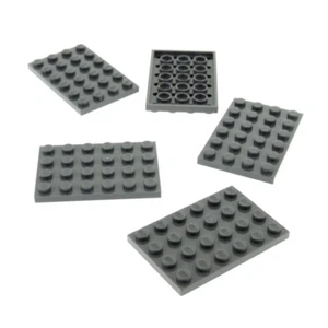 5x Lego Bau Platte 4x6 Basic neu-dunkel grau Star Wars Set 3828 3032199 3032 - Picture 1 of 1
