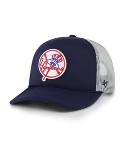 Cappello snapback camionista New York Yankees '47 marca blu navy schiuma Cooperstown - Foto 1 di 2