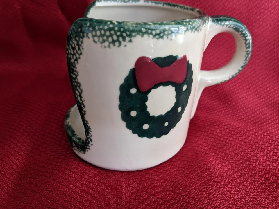 Pottery Chamber Lamp Candle Holder Ceramic Country Style Wreath - Image 1 of 4