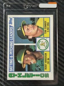 1984 Topps Rickey Henderson Batting Leader #156 - Taby Card™ EX-NM 6