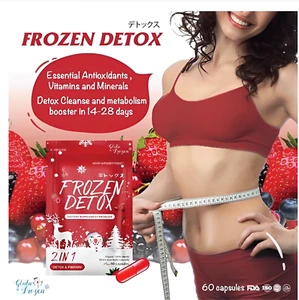5x Detox Natural Diet Fat Burn 2in1 60 Caps Slim Cleanse Fiber Authentic Frozen. - Picture 1 of 7