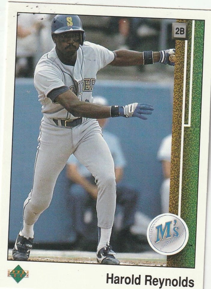 FREE SHIPPING-MINT-1989 Upper Deck Harold Reynolds #249 MARINERS PLUS BONUS CARD - Image 1 of 1