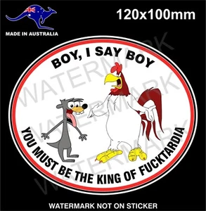 FUNNY FOGHORN LEGHORN STICKER FOR TOOLBOX MANCAVE FORD HOLDEN ETC - Imagen 1 de 1