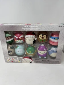 Original Squishmallows Christmas Tree Set of 10 Ornaments by Kurt Adler New - Picture 1 of 4
