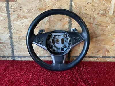 BMW 2004-2010 E60 E63 STEERING WHEEL SPORT W/ PADDLE SHIFTERS ASSEMBLY 121K - Image 1 of 4