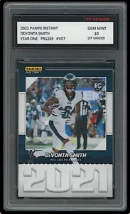 TARJETA DE NOVATO DEVONTA SMITH 2021 PANINI INSTANTÁNEA AÑO UNO PRIMER GRADO 10 #YO7 ÁGUILAS - Imagen 1 de 1