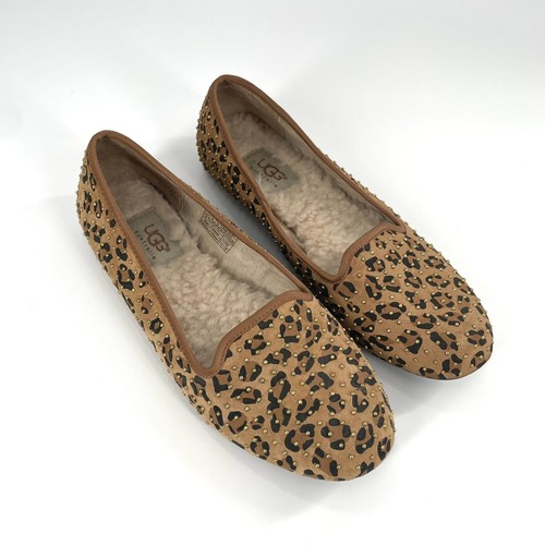 Mocassini donna UGG Alloway 1004767 taglia 6 leopardati con borchie