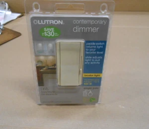 1 NEW LUTRON DV-600PH-IV DV600PHIV DIMMER INCADESCENT/HALOGEN 120V IVORY - Picture 1 of 2
