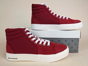 Sun + Stone Jett High Top Sneakers Mens 10.5 M Red Canvas Casual Shoes NWB - Picture 1 of 11