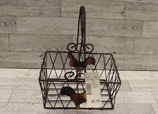 Rooster Chicken Wire Basket Home Farm Decor - New