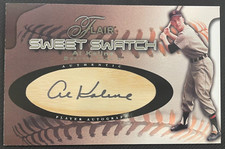 Al Kaline 2002 Flair Sweet Swatch Autograph Bat Card /285 Box Topper HOF Auto