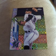 2020 Topps Chrome X-Fractor Pablo Lopez #152 Miami Marlins 