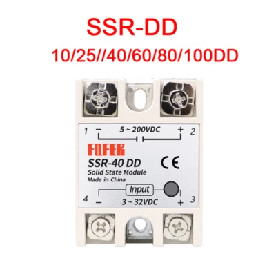 SSR-10DD/25DD/40DD/60DD/80DD/100DD Single Phase Solid State Relay DC control DC - Image 1 of 4