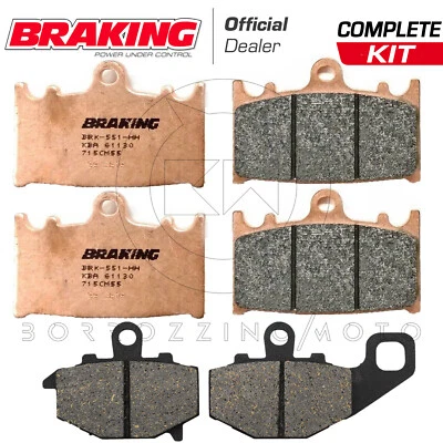 KIT PASTIGLIE FRENO BRAKING ANTERIORE POSTERIORE KAWASAKI ZX-9R NINJA 900 1994 Foto 1 de 4