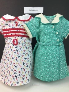 American Girl Kit Red Reporter & Green Wrap Birthday Dress~AG tags~Retired EUC - Picture 1 of 10