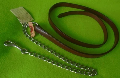 Nuevo 8'4" CÍRCULO Y Premium Doble Puntada Cuero Espectáculo de Caballos Halter Plomo ~ 31" Cadena Foto 1 de 4