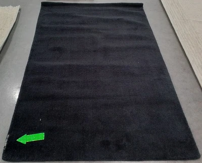BLACK 4'-0" x 6'-0" Damaged Binding Rug, Reduced Price 1172784334 HIM610C-4 - Image 1 of 4