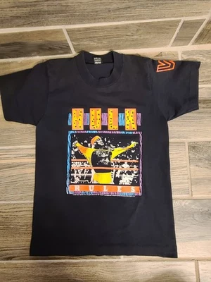 Vintage 1990 Hulk Hogan WWF Wrestling Shirt Rare Black Youth 14-16 Single Stitch - Image 1 of 4