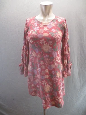 BONNIE JEAN Size 14 Girls Floral Long Puffed Sleeve Sheath Short Knit Dress 656 - Image 1 of 4